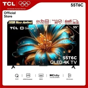 2025 TCL 4K QLED Colorful Google TV 55T6C